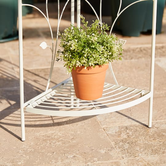 Glitzhome® 4ft. Metal 4-Tiered Corner Shelf Stand